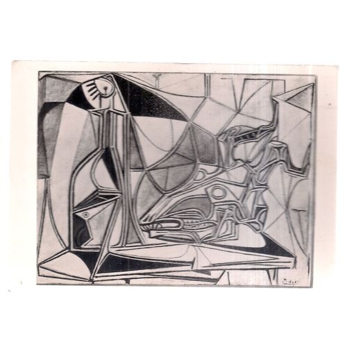 GOAT'S SKULL BOTTLE CANDLE by Pablo Picasso unused vinta postcard Tate Gallery #