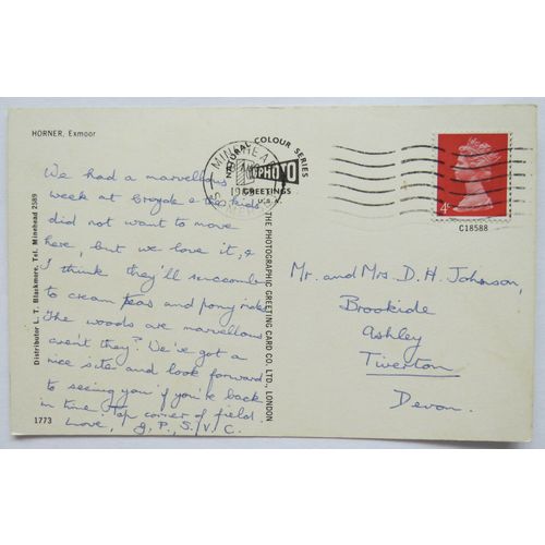 Postcard Horner, Exmoor, Somerset
