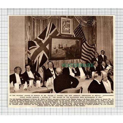 C3043) Mr Walter S Gifford American Ambassador Savoy Hotel London - 1951 Clip