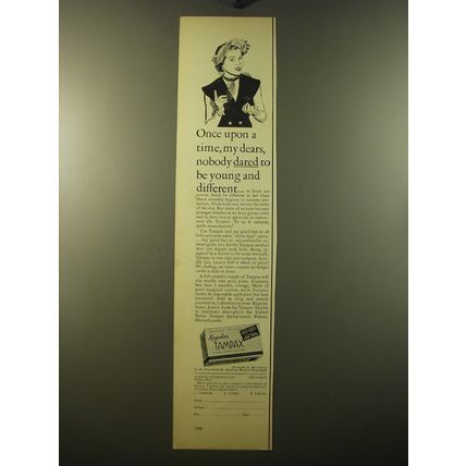 1950 Tampax Tampons Ad - Once upon a time, my dears, nobody dared to be young