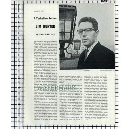 Jim Hunter Stafford Yorkshire Author - 1966 Article / Print