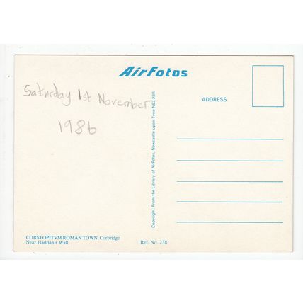 Corstopitvm Roman Town Corbridge Northumberland AirFotos Modern Postcard 238