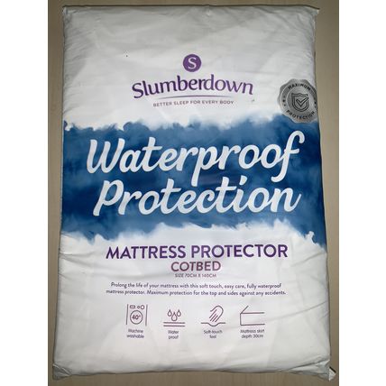 Slumberdown Waterproof Protection Mattress Protector For Cotbed