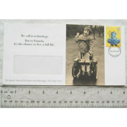 1990 first day cover Technology, Spastics Society, Liverpool