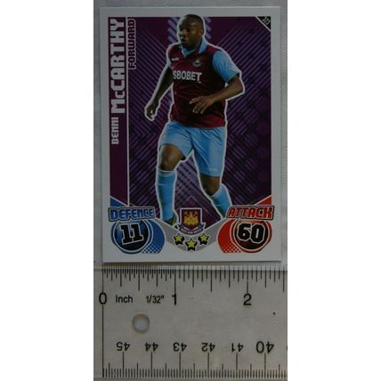 2010/11 Topps Match Attax Trading Card 323 Benni McCarthy, West Ham United