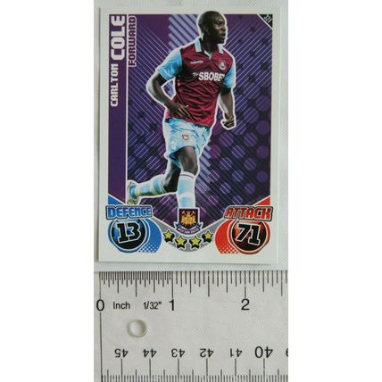 2010/11 Topps Match Attax Trading Card 324 Carlton Cole, West Ham United