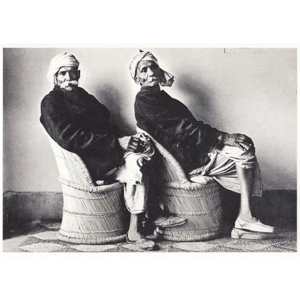 New Delhi Elderly Twins OAP Indian Raghu Rai Postcar