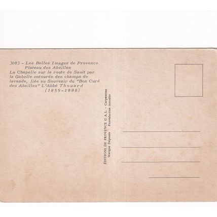 Plateau des Abeilles La Chapelle France Postcard unused VGC