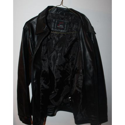 Black Bomber Jacket Suede by R Rossi Size M SZ Medium Italy Black & Gold Gift