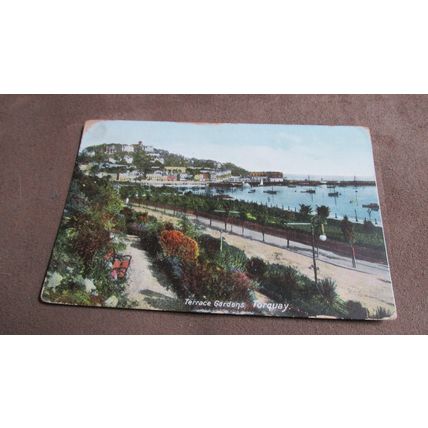 1910 fr Postcard - Terrace Gardens, Torquay - Devon