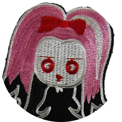 Goth Girl Iron On Patch Quality 14cm x 11cm Rock Gothic Punk Badge Motif P315