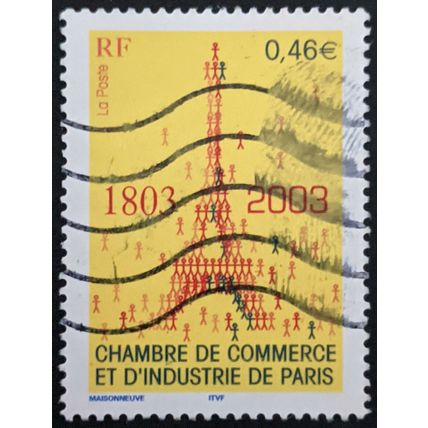 Stamp France SG3881 2003 0.46Euro Paris Chamber of Commerce Used