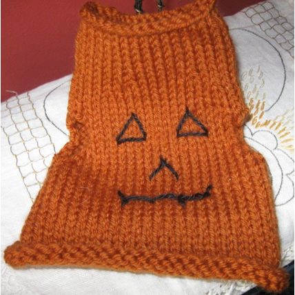 Hand Knit One Of A Kind Pullover Pet Sweater, id:pumpkin pie