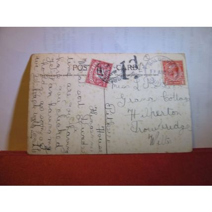 BEACH CRESCENT, BROUGHTY FERRY, DUNDEE used antique postcard 1921 pm #