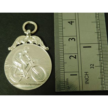 Vintage Plymouth Corinthians Cycling Solid Silver Pocket Watch Medal Fob M Mead