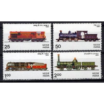 India 719-722 MNH Trains Locomotives Railway Transportation ZAYIX 0224S0058M