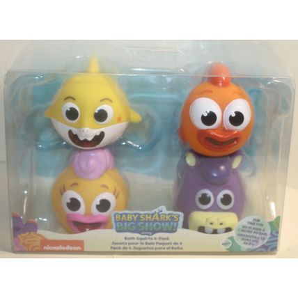 WowWee Toys Baby Shark's Big Show Bath Squirters 4-Pack in Box