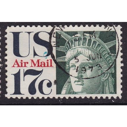 United States Postmark New York 1973 Air Mail 17c VGC