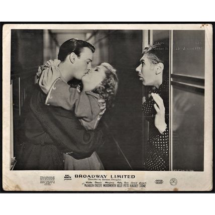 BROADWAY LIMITED 1941 Victor McLaglen, Marjorie Woodworth 7 10x8 LOBBY CARDS