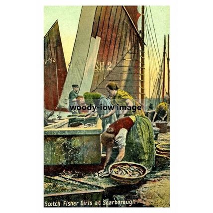 pt3640 - Scotch Fisher Girls , Scarborough , Yorkshire - print 6x4
