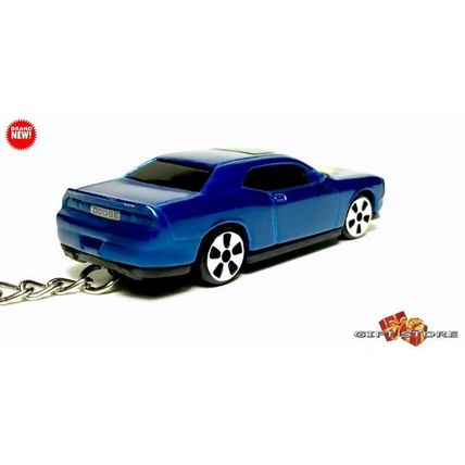 RARE KEYCHAIN BLUE DODGE CHALLENGER NEW CUSTOM Ltd Ed GREAT GIFT DISPLAY