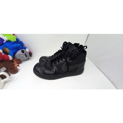 Nike Court Borough Mid Winter TRIPLE BLACK AA0547-002 Size 7