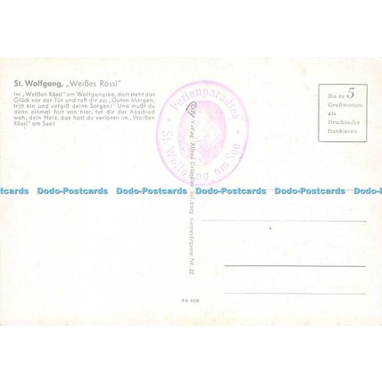 D024291 St. Wolfgang. Weises Rossl. Cosy. Alfred Grundler. No. 22