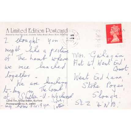 Lamb Inn Sheep Street Burford Oxfordshire Postcard posted 1995 VGC