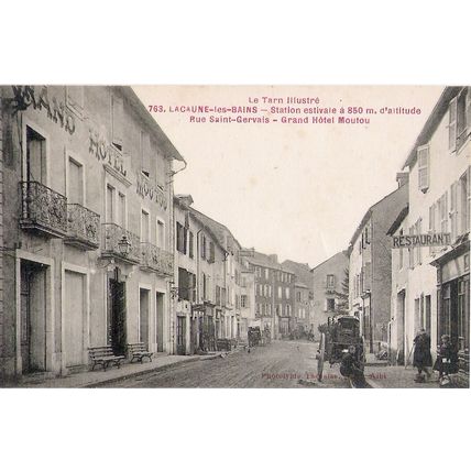 81 - Lacaune les Bains - Rue de saint Gervais - Grand hôtel Moutou