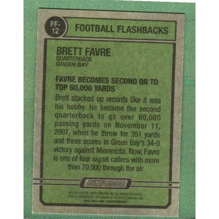 Brett Favre #FF-12 2023 Topps Composite Flashbacks