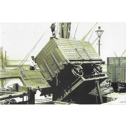 Railway Postcard NLR Poplar Docks North London Loading Coal 1898 - Nostalgia