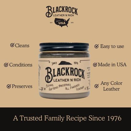 Blackrock LEATHER N RICH - Quality Leather Cleaner and Conditioner, Made in the