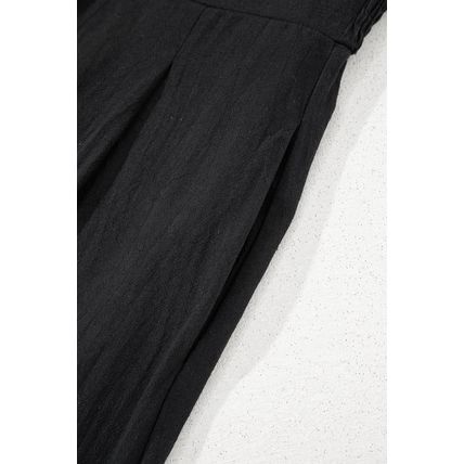 Black Front Cut Out Smocked Back Sleeveless Wide Leg Jumpsuit