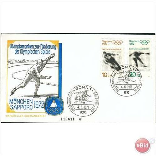 Germany Cover 1971 - SG 589-1590 - Winter Olympics Sapporo 3