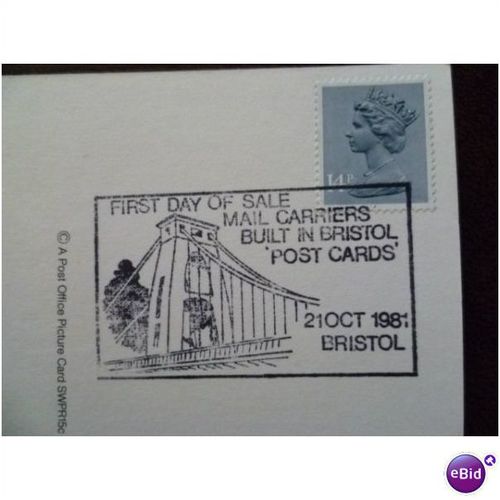 Bristol Head Post Office area 1981 SWPR15c Postcard FDI slogan Norriss art