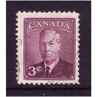 CANADA 1949 3c PURPLE SG 416 FINE USED #2