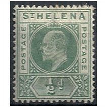 St Helena 1902 SG53 1/2d Green Mounted Mint...