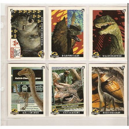 JURASSIC PARK ' 88 card 11 STICKER set ' ( 1993 )