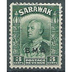 Sarawak 1945 SG128 3c Green Very FIne Used .. ..