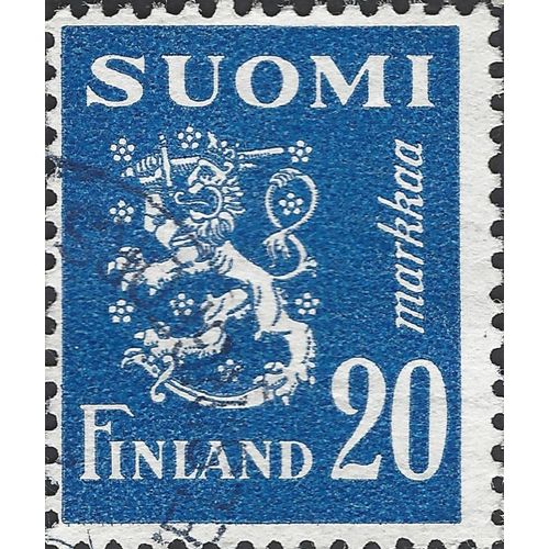 FINLAND, Lion Rampant, blue 1950, 20M