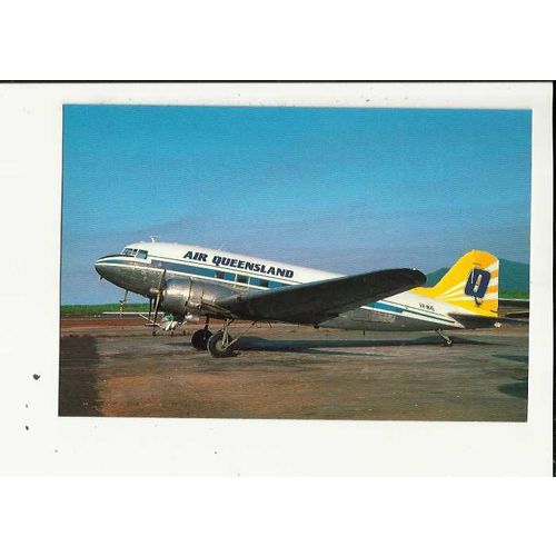 Aviation AIR QUEENSLAND DC3-C Postcard by Aironautica (PC24)