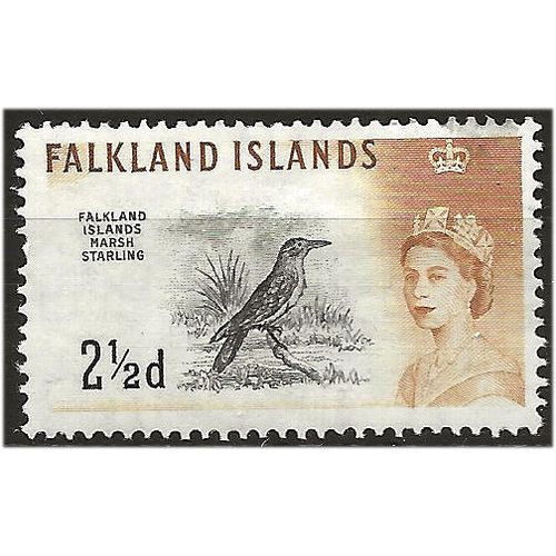Falkland Islands 1960 SG196 2 1/2d Black & Yellow-Brown Mounted Mint . ..