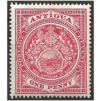 Antigua 1909 SG43 1d Red Wmk Crown CA Mounted Mint . ..