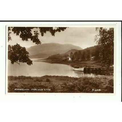 Argyllshire ACHNACLOICH PIER Postcard (Valentine A.9244)