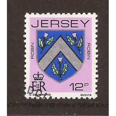 1981-88 Definitives, Jersey Family Crests, 12p Used Stamp SG 261#4