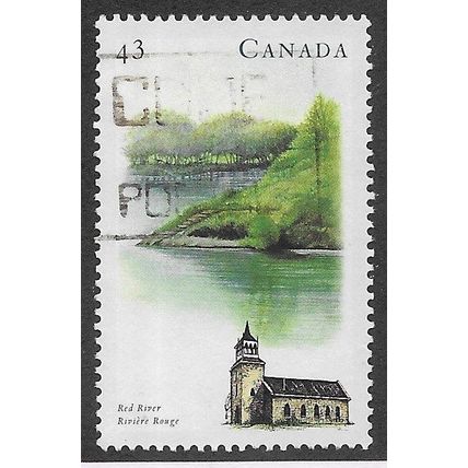 CAN 1993 43c 'RIVERS- RED RIVER' (3RD SERIES) FINE USED (EBID71-255)