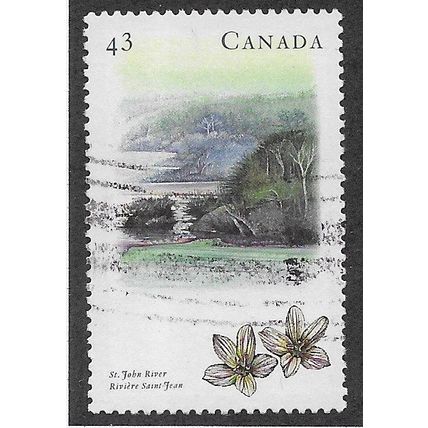 CAN 1993 43c 'RIVERS- ST JOHN RIVER' (3RD SERIES) FINE USED (EBID71-275)