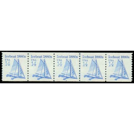 2134 14c Iceboat Very Fine MNH Dry Gum PNC 2/5 P0225