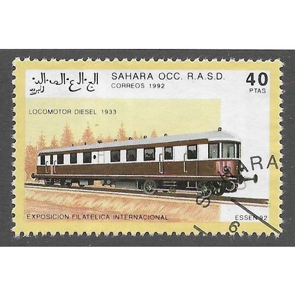 1992 40PTS 'SAHARA OCC. - TRAINS' C.T.O FINE USED (EBID75-991)