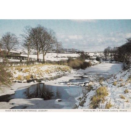 Lesbury River Northumberland At Christmas Postcard